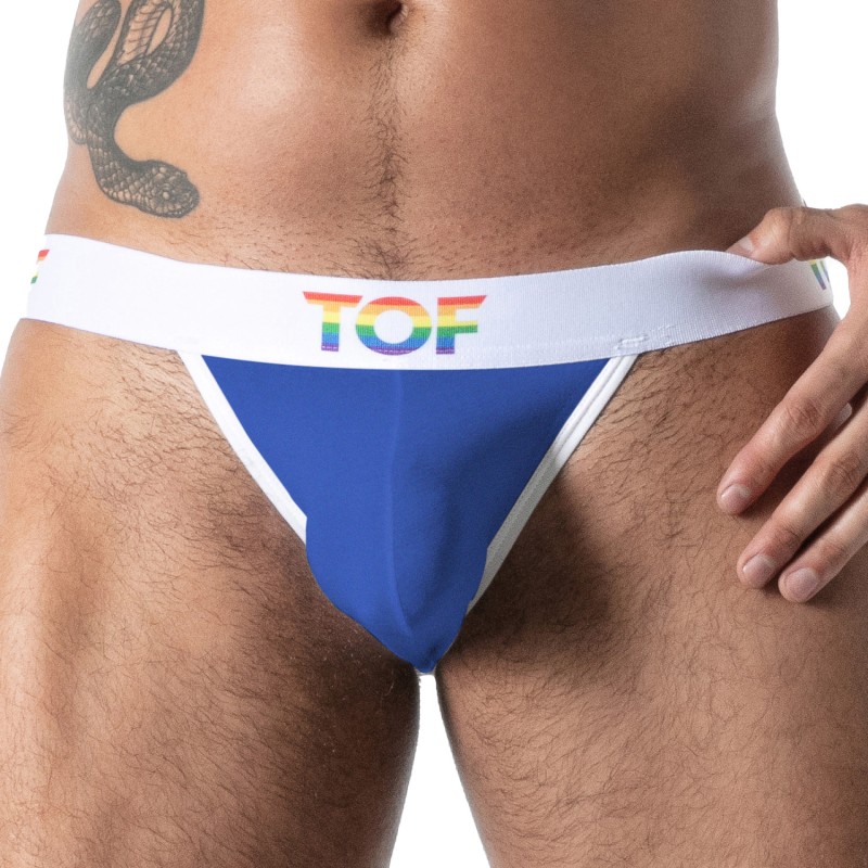 Jockstrap Joyful Pride TOF Paris - Bleu - TOF Paris : vente strings...