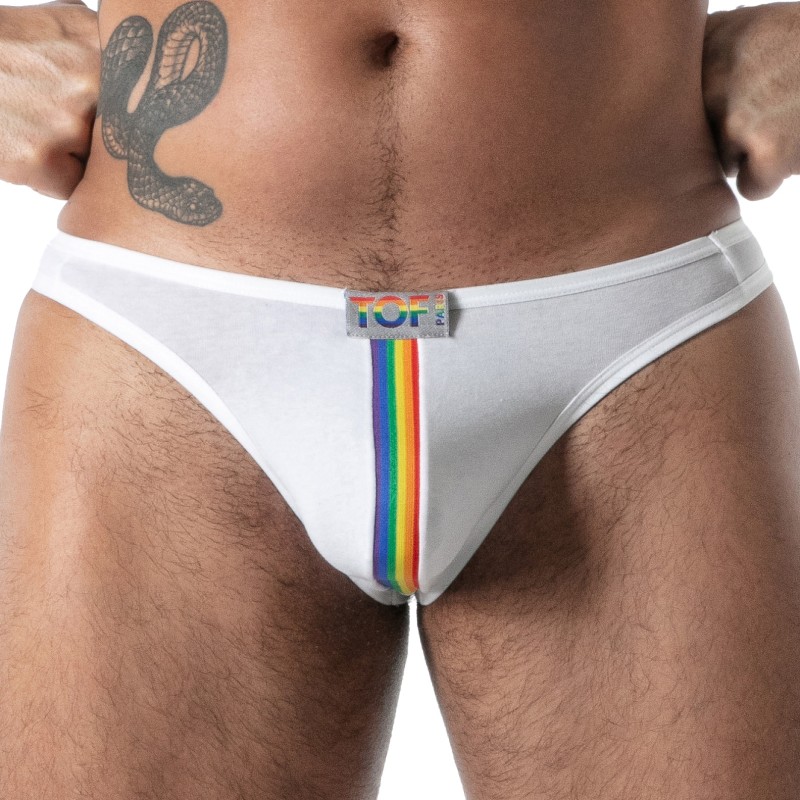 String Joyful Pride TOF Paris - Blanc - TOF Paris : vente strings h...