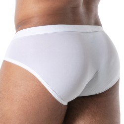 Slip, Tanga de la marque TOF PARIS - Slip Microfibre Mon Amour TOF Paris - Blanc - Ref : TOF641B