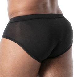Slip, Tanga de la marque TOF PARIS - Slip Microfibre Mon Amour TOF Paris - Noir - Ref : TOF641N