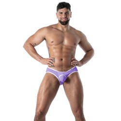Backless de la marque TOF PARIS - Slip Bottomless Microfibre Mon Amour TOF Paris - Violet - Ref : TOF645V