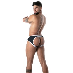 Backless de la marque TOF PARIS - Slip Bottomless Microfibre Mon Amour TOF Paris - Noir - Ref : TOF645N