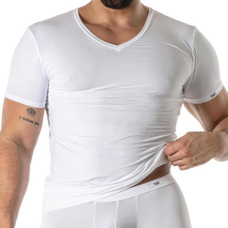 Maniche del marchio TOF PARIS - copy of T-Shirt Microfibre Mon Amour TOF Paris - Noir - Ref : TOF646B