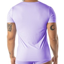 Manches courtes de la marque TOF PARIS - T-Shirt Microfibre Mon Amour TOF Paris - Violet - Ref : TOF646V