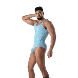 Débardeur de la marque TOF PARIS - Débardeur Microfibre Mon Amour TOF Paris - Bleu - Ref : TOF647BU