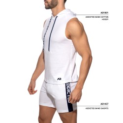 Short de la marque ADDICTED - Short ADDICTED Band - Blanc - Ref : AD1437 C01