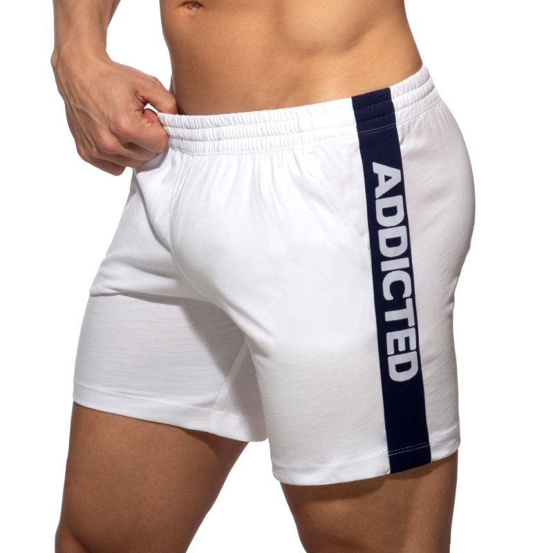 Short de la marque ADDICTED - Short ADDICTED Band - Blanc - Ref : AD1437 C01