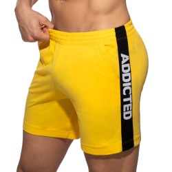 Short de la marque ADDICTED - Short ADDICTED Band - Jaune - Ref : AD1437 C03