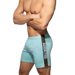 Short de la marque ADDICTED - Short ADDICTED Band - Bleu Ciel - Ref : AD1437 C23