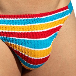 String de Bain ADDICTED 70'S Stripes - Turquoise - ES collection : ...