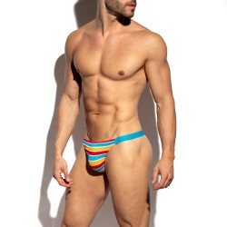 String de Bain ADDICTED 70'S Stripes - Turquoise - ES collection : ...