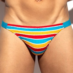 String de Bain ADDICTED 70'S Stripes - Turquoise - ES collection : ...