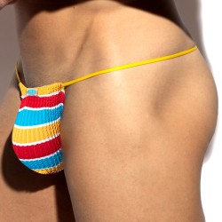 ADDICTED Strisce anni '70 Nuota G-String - Turchese - ES collection...