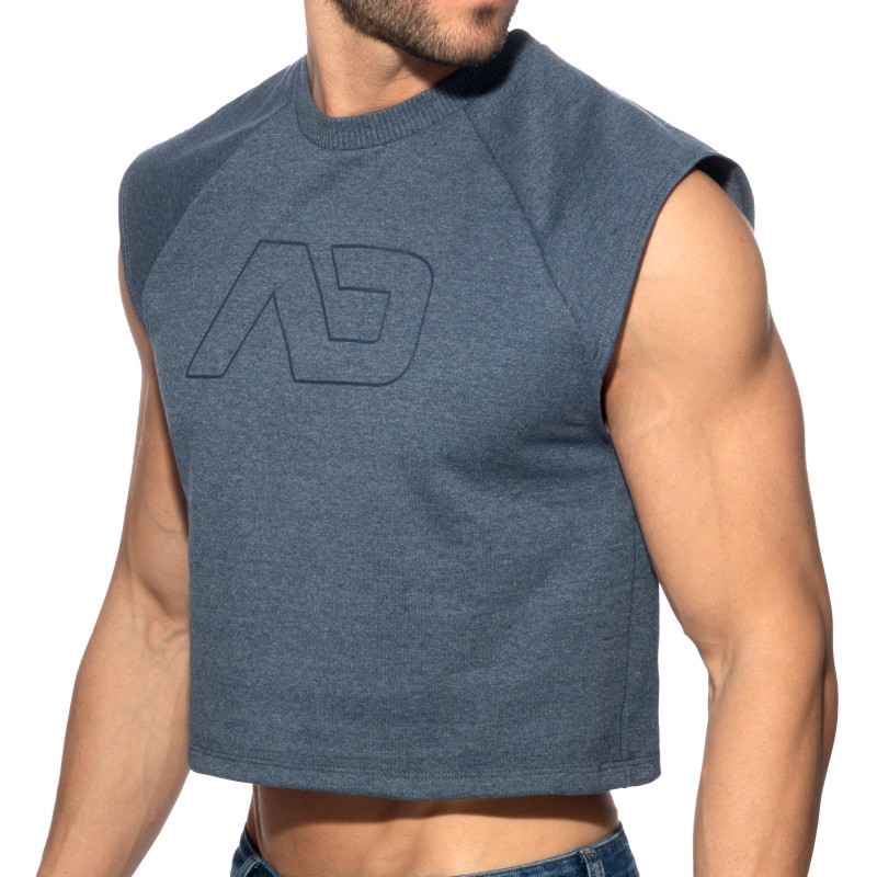 Débardeur de la marque ADDICTED - Crop Top Recycled Cotton ADDICTED - Bleu Marine - Ref : AD1461 C09