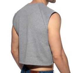 Débardeur de la marque ADDICTED - Crop Top Recycled Cotton ADDICTED - Gris - Ref : AD1461 C11