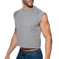 Débardeur de la marque ADDICTED - Crop Top Recycled Cotton ADDICTED - Gris - Ref : AD1461 C11