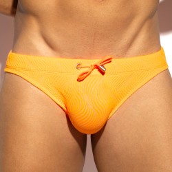 Slip de bain de la marque ES COLLECTION - Bikini de Bain ES Collection Neon Wrinkled - Orange - Ref : 2613 C32