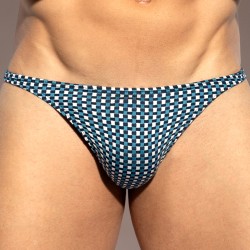 Slip de bain de la marque ES COLLECTION - String de Bain ES Collection Orak - Bleu - Ref : 2618 C16