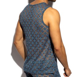Débardeur de la marque ES COLLECTION - Débardeur ES Collection Metallic Bloom - Bleu Cobalt - Ref : TS361 C26