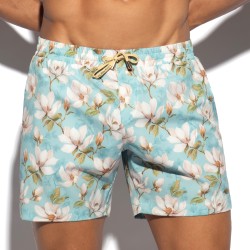 Bath Shorts of the brand ES COLLECTION - ES Collection Jasmine Limited Edition Swim Shorts - Blue - Ref : 2603 C23