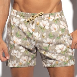 Short de bain de la marque ES COLLECTION - Short de Bain ES Collection Jasmine Edition Limitée - Beige - Ref : 2603 C28
