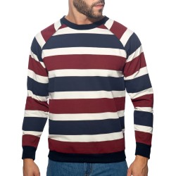 Mangas largas de la marca ADDICTED - Sudadera ADDICTED Rayas Retro - Rojas - Ref : AD1438 C29