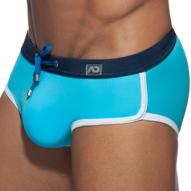 Bath Brief of the brand ADDICTED - ADDICTED Plain Swim - turquoise swim briefs - Ref : ADS163 C08