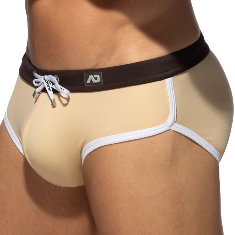 Badeschein der Marke ADDICTED - ADDICTED Plain Swim - beige Schwimmunterhosen - Ref : ADS163 C28