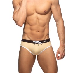 Bath Brief of the brand ADDICTED - ADDICTED Plain Swim - beige swim briefs - Ref : ADS163 C28