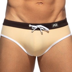 Slip de bain de la marque ADDICTED - Slip de bain ADDICTED Plain Swim - beige - Ref : ADS163 C28
