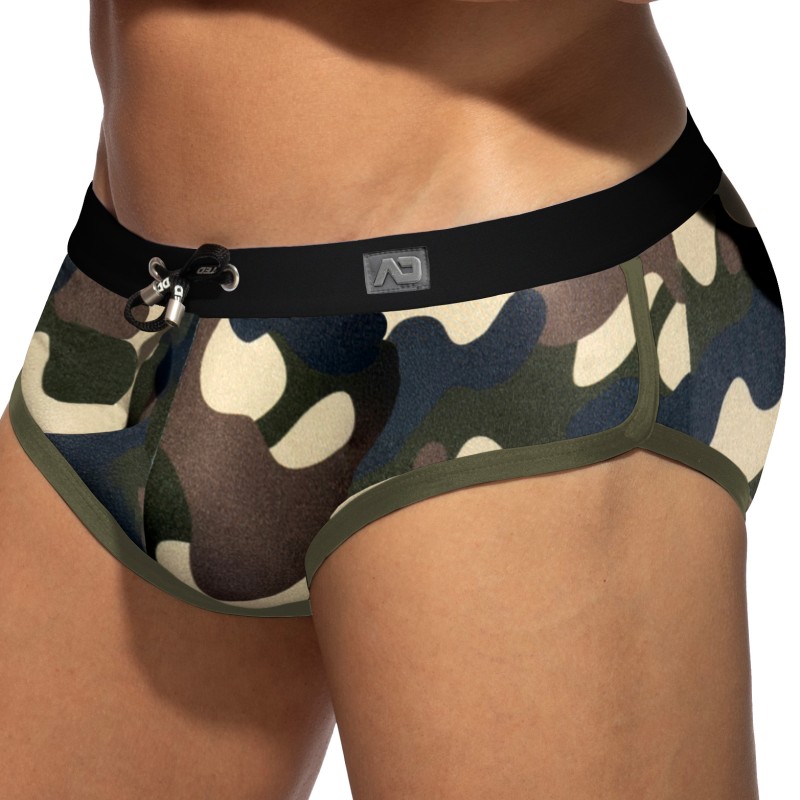 Bagno breve del marchio ADDICTED - Slip da nuoto mimetico per nuoto semplice ADDICTED - Ref : ADS163 C17