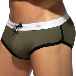 Slip de bain de la marque ADDICTED - Slip de bain ADDICTED Plain Swim - kaki - Ref : ADS163 C12