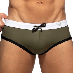 Bagno breve del marchio ADDICTED - ADDICTED Plain Swim Brief - khaki - Ref : ADS163 C12