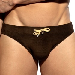 Slip de bain de la marque ES COLLECTION - Bikini de bain ES COLLECTION Terrycloth - marron - Ref : 2615 C13