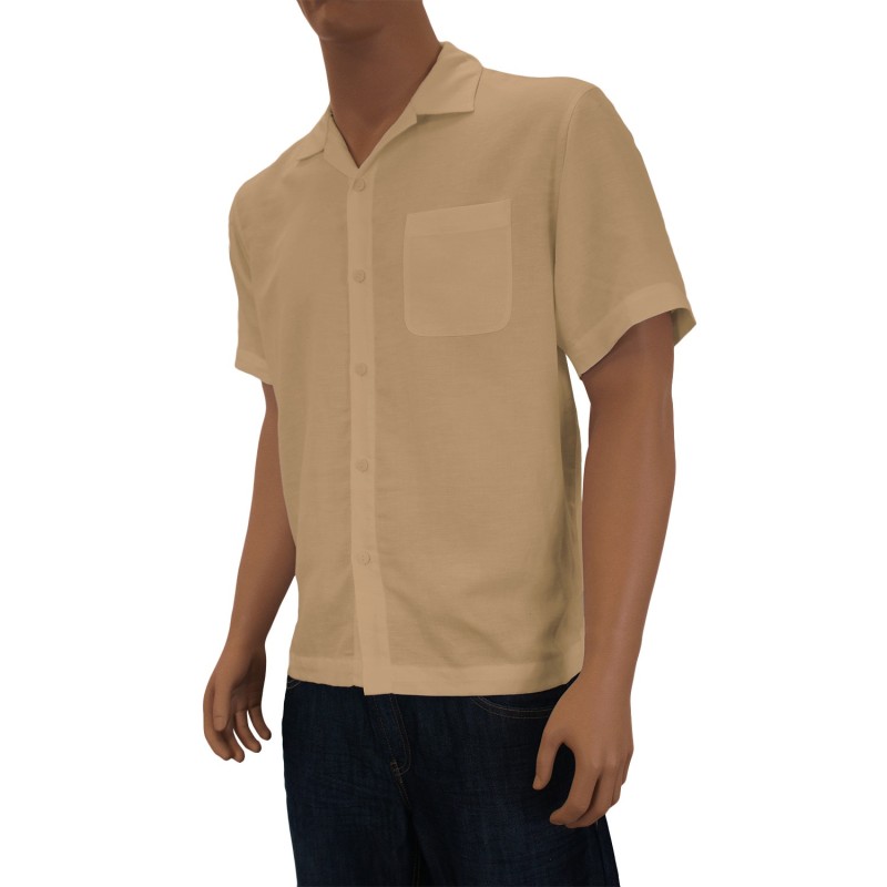 Chemise Lin beige - ref :  M7234E T70