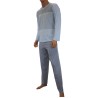 Coffret pyjama rayures gris & jaune - ref :  7G25 3043