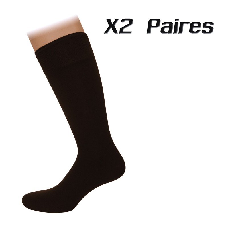 Lot de 2 paires de chaussettes Agenda marrons - ref :  AGENDA MARRON