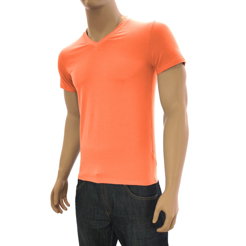 T-shirt Miami orange - ref :  3E44 1238