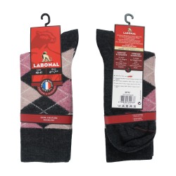 Mid-Socks intarsia lana de antracita