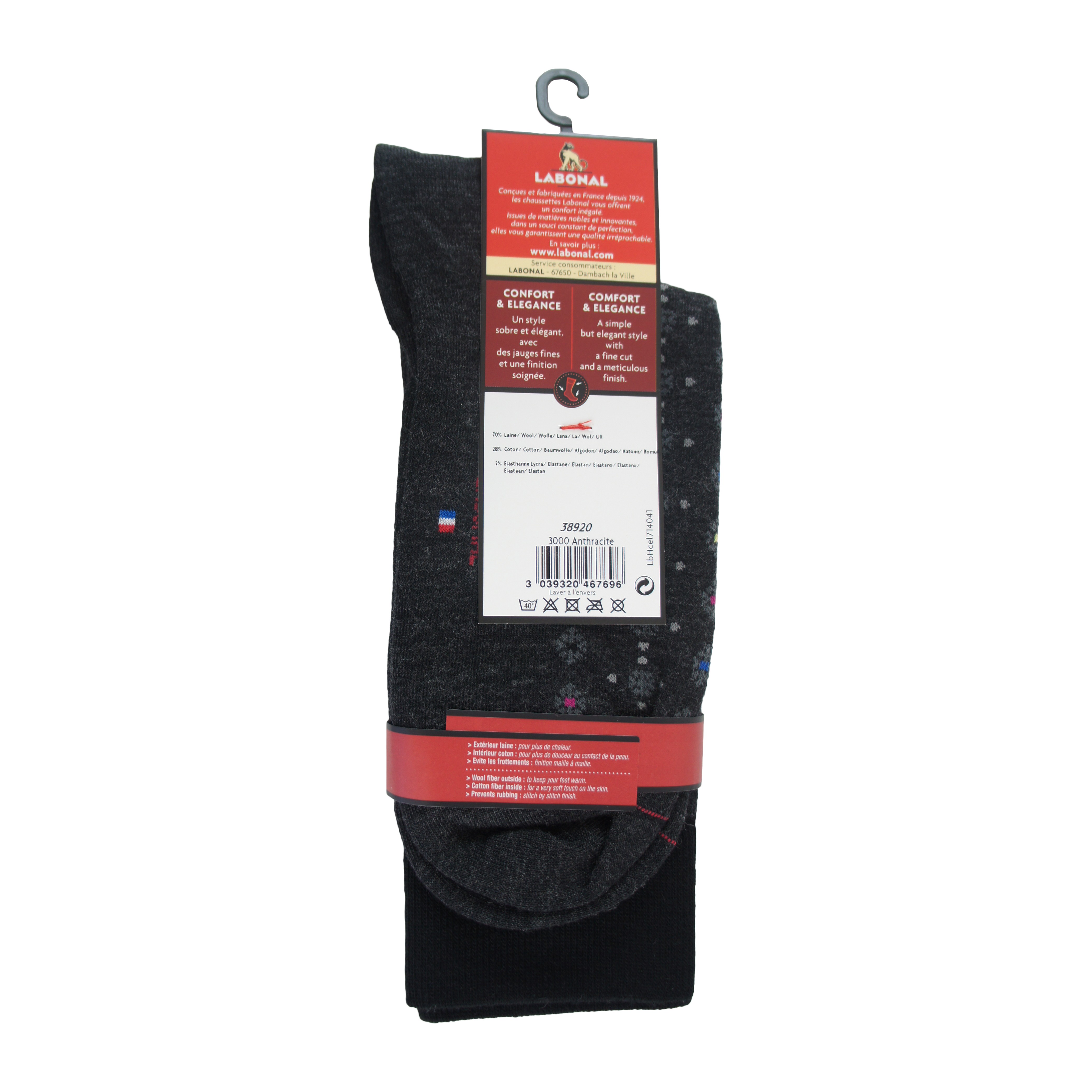 Chaussettes homme 6 paires - Chausettes thermique en Katoen - Chaussettes d' hiver