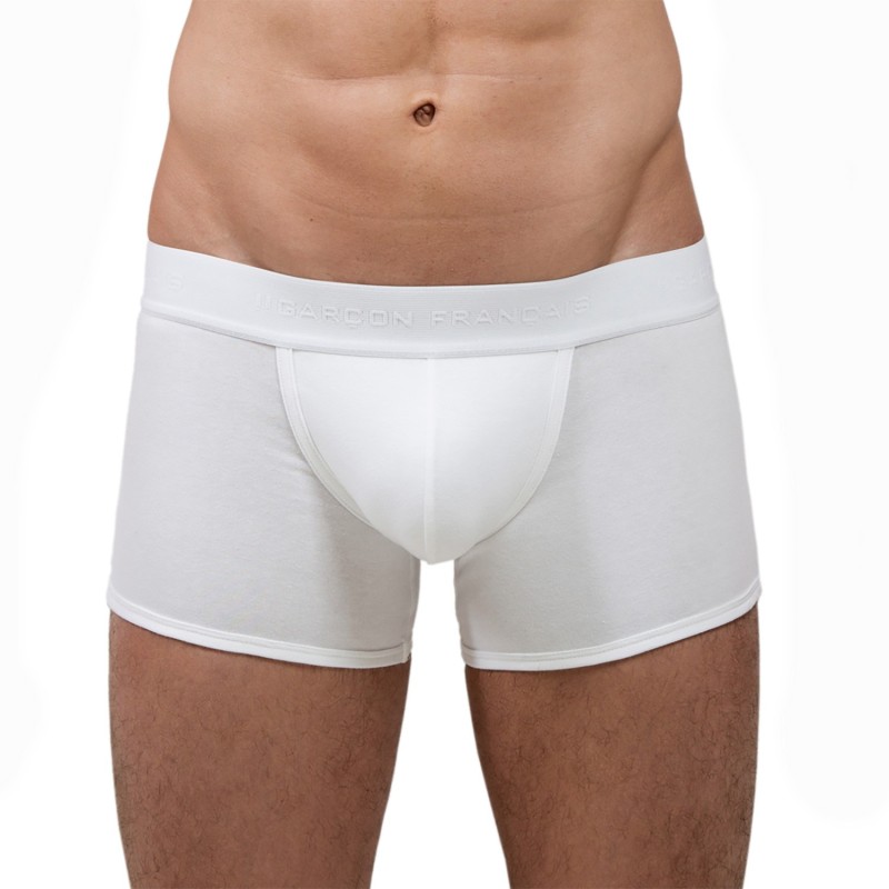 Le Boxer long tout blanc - ref :  GFBL TOUT BLANC