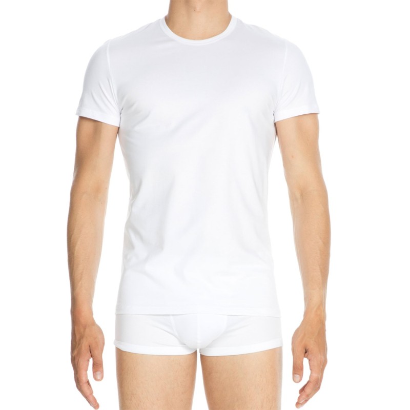  T-shirt col rond Classic blanc - HOM 400207 0003  