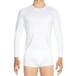 T-shirt bianca classic a maniche lunghe