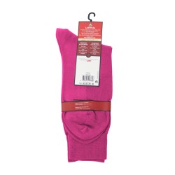  Mi-chaussettes unies, semelle double fushia - LABONAL 11110 9600 