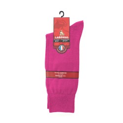  Mi-chaussettes unies, semelle double fushia - LABONAL 11110 9600 