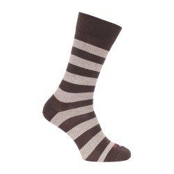 Brown striped sock