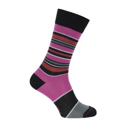 Black-pink striped sock