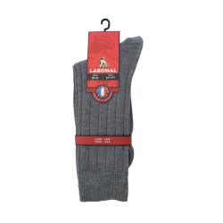  Chaussettes  laine et soie gris moyen - LABONAL 38545 3200 