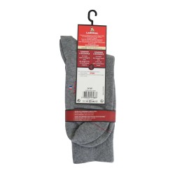  Mi-chaussettes Intarsia violet gris chiné - LABONAL 34189 3200 