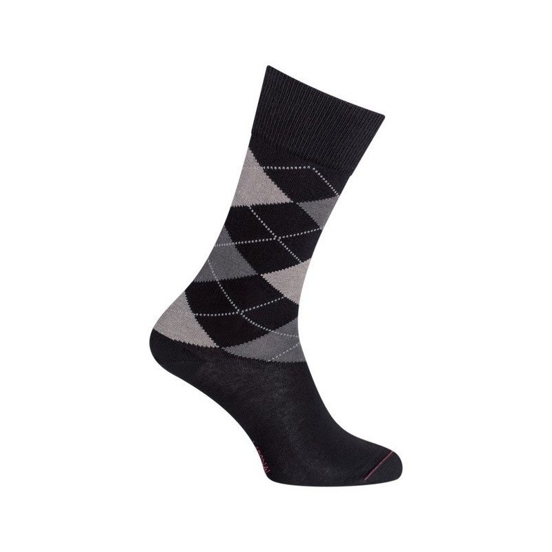  Chaussettes Coton Intarsia noir - LABONAL 34604 8000 